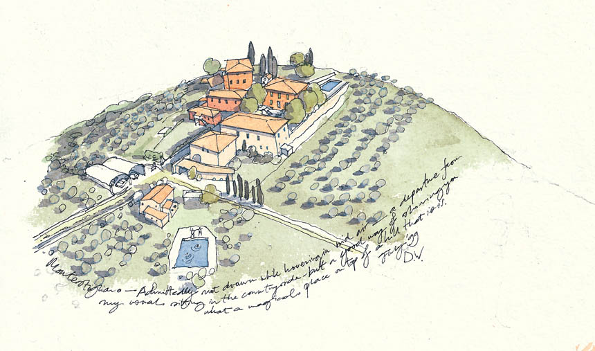 Aerial view of Montestigliano